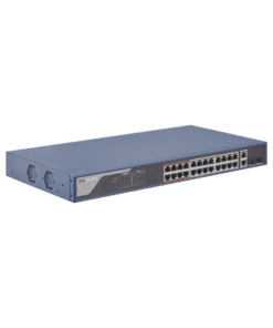 DS-3E1326P-EI - DS-3E1326P-EI-HIKVISION-Switch Monitoreable PoE+ / 24 puertos 10/100 Mbps PoE+ / 2 puertos 10/100/1000 Mbps + 2 puertos SFP de Uplink / PoE hasta 250 metros / conexión remota desde Hik-PartnerPro / 370 W - Relematic.mx - DS3E1326PEI-p