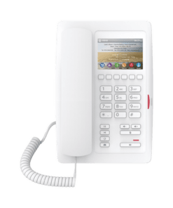 H5-W - H5W-FANVIL-(H5 Color Blanco)Teléfono para Hotelería, profesional de gama alta con pantalla LCD de 3.5 pulgadas a color, 6 teclas programables para servicio rápido (Hotline) PoE - Relematic.mx - H5W-p