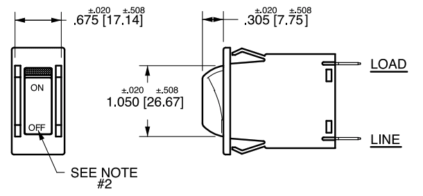 ICTCB25 - ICTCB25-ICT-Interruptor/ Breaker Magnético-Hidráulico de 25 Amperes - Relematic.mx - dim-braker