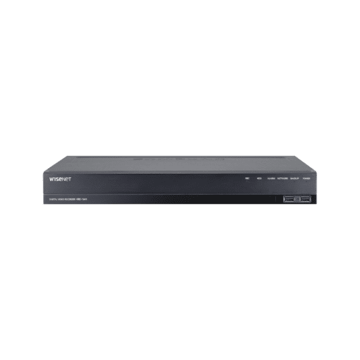 HRD-1641-2TB - HRD-1641-2TB-Hanwha Techwin Wisenet - DVR 16 Canales hasta 4 Megapixel / Soporta 4 Tecnologías (AHD, TVI, CVI, CVBS) / Hasta 2HDDs / Entradas y Salidas de Audio y Alarma / Incluye 2TB - Relematic.mx - HRD16412TB-h