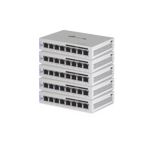 US860W5 - US860W5-UBIQUITI NETWORKS - Kit de 5 Switch UniFi Administrable de 8 puertos (4 Gigabit PoE 802.3af y 4 Gigabit ethernet) - Relematic.mx - US860W5-h