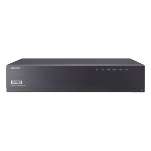 XRN1610SA24TB - XRN1610SA24TB-Hanwha Techwin Wisenet - NVR de 16 canales / 12MP / Hasta 4 Discos Duros (Incluye 24TB) / Switch PoE+ 16 puertos / Wisenet P2P / H.265 & WiseStream - Relematic.mx - XRN1610SA24TB-h