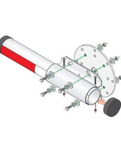 1601-242 - 1601-242-DKS DOORKING-Kit de Instalación Para Brazos de Aluminio Doorking / Compatible con Barreras 1601 y 1603 - Relematic.mx - 1601242