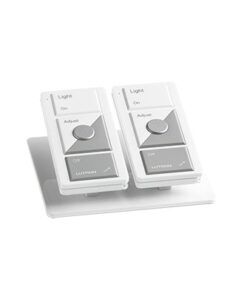 L-PED2-WH - LPED2WH-LUTRON ELECTRONICS-Base de mesa para dos controles remotos inalámbricos LUTRON. Con goma para evitar deslizamiento. - Relematic.mx - LPED2WH