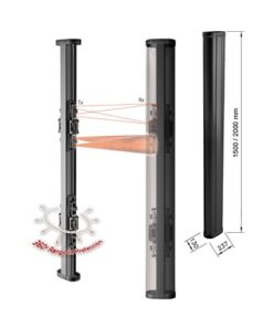 PT100 - PT100-BUNKER SEGURIDAD-Carcasa Ultra Resistente, 100cm de Altura con doble vista para cobertura 360, Ideal para Sensores Fotoeléctricos - Relematic.mx - PT200det-1