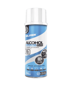 ALCOHOLS - ALCOHOLS-SILIMEX-Alcohol Isopropilico en Aerosol para limpieza de equipos de vídeo, fibra óptica, cómputo, y equipo telefónico 250 ml - Relematic.mx - ALCOHOLS-p