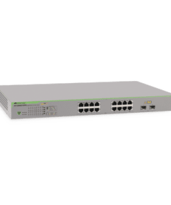 AT-GS950-16PS-10 - AT-GS950/16PS-10-ALLIED TELESIS-Switch PoE+ Gigabit WebSmart de 16 puertos 10/100/1000 Mbps (2 x Combo) + 2 puertos gigabit SFP (Combo), 185 W - Relematic.mx - ATGS95016PS10-p