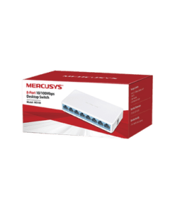 MS108 - MS108-Mercusys-Switch NO Administrable / Para escritorio / 8 puertos 10/100 Mbps / Diseño Compacto / Plug and Play - Relematic.mx - MS108-p