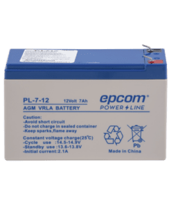 PL-7-12 - PL-7-12-EPCOM POWERLINE-Batería 12 Vcc / 7 Ah / UL / Tecnología AGM-VRLA / Para uso en equipo electrónico Alarmas de intrusión / Incendio/ Control de acceso / Video Vigilancia / Terminales F1 / Cargador recomendado CHR-80. - Relematic.mx - PL712-p