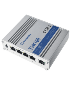 TSW100 - TSW100-TELTONIKA-Switch Industrial No-Administrable 5 puertos Gigabit, PoE en 4 puertos 802.3af/at (120W) - Relematic.mx - TSW100-p