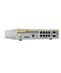 AT-X230-10GP-10-ALLIED TELESIS-Switch PoE+ Administrable Capa 3, 8 Puertos 10/100/1000 Mbps + 2 SFP Gigabit, 124 W