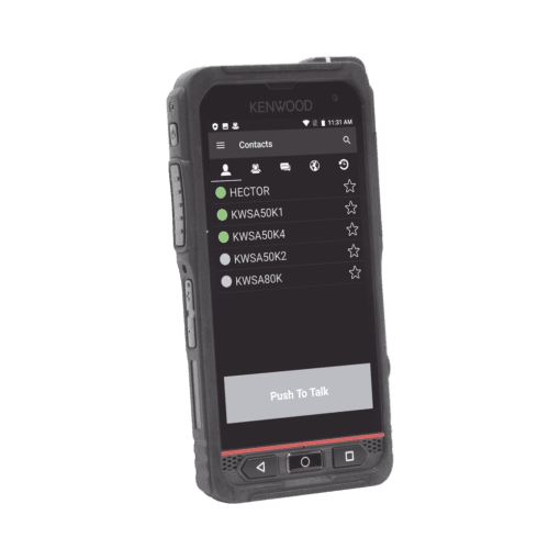 KWSA-80K-KENWOOD-Smartphone con PTT, Pantalla Touch, 3G/4G/LTE, WiFi, GPS, Bluetooth, IP69, Gorilla Glass 3, Intrínseco