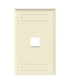NK1FEIY-PANDUIT-Placa de Pared Vertical, Salida Para 1 Puerto Keystone, Con Espacios Para Etiquetas, Color Marfil