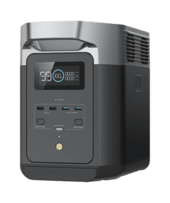 EFD-330-ECOFLOW-Estación de Energía Portátil Delta 2 1024Wh Litio LFP / 6 AC 1800 W (Max. 2200W) / 2 USB-C 100W / Capacidad para Aumentar Respaldo / Cargador de Coche 10A a 12.6V / Conectividad WiFi y Bluetooth (App) / Carga Solar 500W Max.