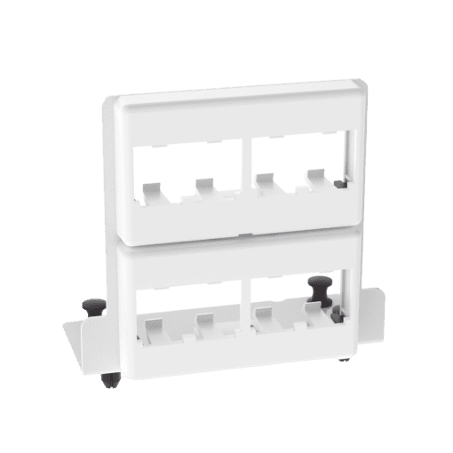 MS8PPB-PANDUIT-Patch Panel de 8 Puertos Mini-Com, Para Uso con Gabinetes Multipropósito, de Instalación a Presión, Color Blanco